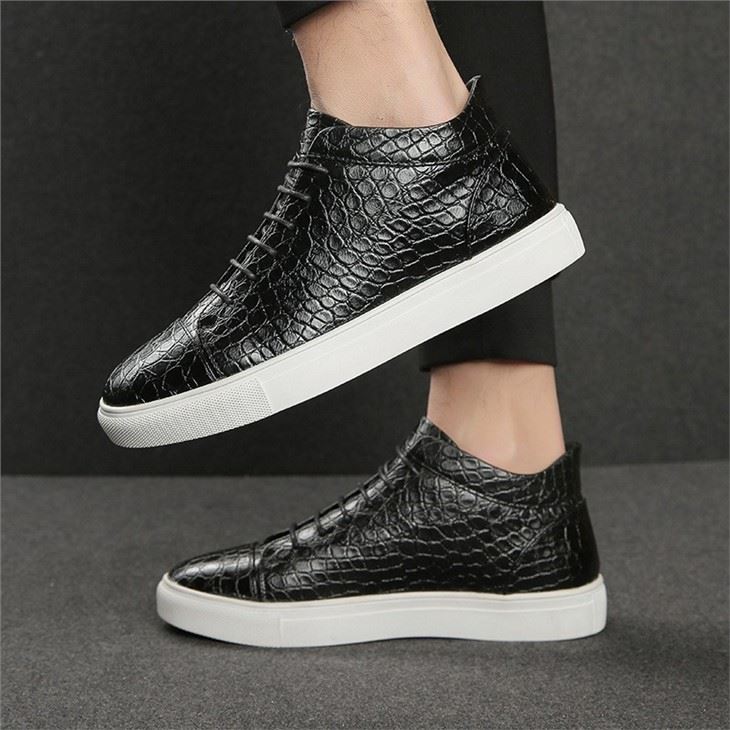 PU Leather Men Casual Walking Shoes
